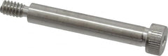 Made in USA - 1/4" Shoulder Diam x 1-1/2" Shoulder Length, #10-24 UNC, Hex Socket Shoulder Screw - 300, 18-8 Stainless Steel, Uncoated, 3/16" Head Height x 3/8" Head Diam - Benchmark Tooling