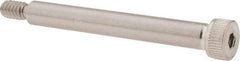 Made in USA - 1/4" Shoulder Diam x 2" Shoulder Length, #10-24 UNC, Hex Socket Shoulder Screw - 300, 18-8 Stainless Steel, Uncoated, 3/16" Head Height x 3/8" Head Diam - Benchmark Tooling