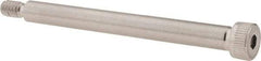 Made in USA - 1/4" Shoulder Diam x 2-1/2" Shoulder Length, #10-24 UNC, Hex Socket Shoulder Screw - 300, 18-8 Stainless Steel, Uncoated, 3/16" Head Height x 3/8" Head Diam - Benchmark Tooling