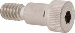 Made in USA - 5/16" Shoulder Diam x 3/8" Shoulder Length, 1/4-20 UNC, Hex Socket Shoulder Screw - 300, 18-8 Stainless Steel, Uncoated, 7/32" Head Height x 7/16" Head Diam - Benchmark Tooling