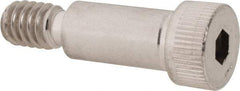 Made in USA - 5/16" Shoulder Diam x 5/8" Shoulder Length, 1/4-20 UNC, Hex Socket Shoulder Screw - 300, 18-8 Stainless Steel, Uncoated, 7/32" Head Height x 7/16" Head Diam - Benchmark Tooling