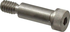 Made in USA - 5/16" Shoulder Diam x 3/4" Shoulder Length, 1/4-20 UNC, Hex Socket Shoulder Screw - 300, 18-8 Stainless Steel, Uncoated, 7/32" Head Height x 7/16" Head Diam - Benchmark Tooling