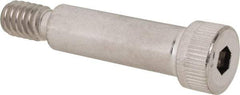 Made in USA - 5/16" Shoulder Diam x 1" Shoulder Length, 1/4-20 UNC, Hex Socket Shoulder Screw - 300, 18-8 Stainless Steel, Uncoated, 7/32" Head Height x 7/16" Head Diam - Benchmark Tooling
