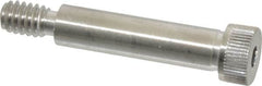 Made in USA - 5/16" Shoulder Diam x 1-1/4" Shoulder Length, 1/4-20 UNC, Hex Socket Shoulder Screw - 300, 18-8 Stainless Steel, Uncoated, 7/32" Head Height x 7/16" Head Diam - Benchmark Tooling