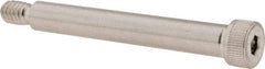 Made in USA - 5/16" Shoulder Diam x 2-1/4" Shoulder Length, 1/4-20 UNC, Hex Socket Shoulder Screw - 300, 18-8 Stainless Steel, Uncoated, 7/32" Head Height x 7/16" Head Diam - Benchmark Tooling