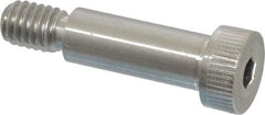 Made in USA - 3/8" Shoulder Diam x 1" Shoulder Length, 5/16-18 UNC, Hex Socket Shoulder Screw - 300, 18-8 Stainless Steel, Uncoated, 1/4" Head Height x 9/16" Head Diam - Benchmark Tooling