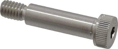 Made in USA - 3/8" Shoulder Diam x 1-1/4" Shoulder Length, 5/16-18 UNC, Hex Socket Shoulder Screw - 300, 18-8 Stainless Steel, Uncoated, 1/4" Head Height x 9/16" Head Diam - Benchmark Tooling