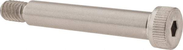 Made in USA - 3/8" Shoulder Diam x 2" Shoulder Length, 5/16-18 UNC, Hex Socket Shoulder Screw - 300, 18-8 Stainless Steel, Uncoated, 1/4" Head Height x 9/16" Head Diam - Benchmark Tooling