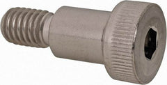 Made in USA - 1/2" Shoulder Diam x 5/8" Shoulder Length, 3/8-16 UNC, Hex Socket Shoulder Screw - 300, 18-8 Stainless Steel, Uncoated, 5/16" Head Height x 3/4" Head Diam - Benchmark Tooling
