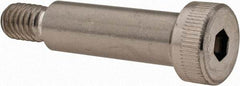 Made in USA - 1/2" Shoulder Diam x 1-1/2" Shoulder Length, 3/8-16 UNC, Hex Socket Shoulder Screw - 300, 18-8 Stainless Steel, Uncoated, 5/16" Head Height x 3/4" Head Diam - Benchmark Tooling