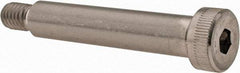 Made in USA - 1/2" Shoulder Diam x 2-1/2" Shoulder Length, 3/8-16 UNC, Hex Socket Shoulder Screw - 300, 18-8 Stainless Steel, Uncoated, 5/16" Head Height x 3/4" Head Diam - Benchmark Tooling