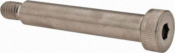 Made in USA - 1/2" Shoulder Diam x 2-3/4" Shoulder Length, 3/8-16 UNC, Hex Socket Shoulder Screw - 300, 18-8 Stainless Steel, Uncoated, 5/16" Head Height x 3/4" Head Diam - Benchmark Tooling