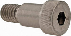 Made in USA - 5/8" Shoulder Diam x 3/4" Shoulder Length, 1/2-13 UNC, Hex Socket Shoulder Screw - 300, 18-8 Stainless Steel, Uncoated, 3/8" Head Height x 7/8" Head Diam - Benchmark Tooling
