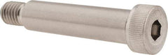 Made in USA - 5/8" Shoulder Diam x 2-1/2" Shoulder Length, 1/2-13 UNC, Hex Socket Shoulder Screw - 300, 18-8 Stainless Steel, Uncoated, 3/8" Head Height x 7/8" Head Diam - Benchmark Tooling