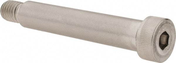 Made in USA - 5/8" Shoulder Diam x 3-1/4" Shoulder Length, 1/2-13 UNC, Hex Socket Shoulder Screw - 300, 18-8 Stainless Steel, Uncoated, 3/8" Head Height x 7/8" Head Diam - Benchmark Tooling