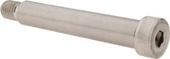 Made in USA - 5/8" Shoulder Diam x 3-1/2" Shoulder Length, 1/2-13 UNC, Hex Socket Shoulder Screw - 300, 18-8 Stainless Steel, Uncoated, 3/8" Head Height x 7/8" Head Diam - Benchmark Tooling