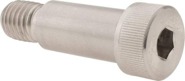 Made in USA - 3/4" Shoulder Diam x 1-1/2" Shoulder Length, 5/8-11 UNC, Hex Socket Shoulder Screw - 300, 18-8 Stainless Steel, Uncoated, 1/2" Head Height x 1" Head Diam - Benchmark Tooling