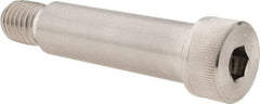 Made in USA - 3/4" Shoulder Diam x 2-1/2" Shoulder Length, 5/8-11 UNC, Hex Socket Shoulder Screw - 300, 18-8 Stainless Steel, Uncoated, 1/2" Head Height x 1" Head Diam - Benchmark Tooling