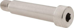 Made in USA - 3/4" Shoulder Diam x 3" Shoulder Length, 5/8-11 UNC, Hex Socket Shoulder Screw - 300, 18-8 Stainless Steel, Uncoated, 1/2" Head Height x 1" Head Diam - Benchmark Tooling