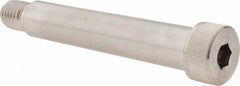 Made in USA - 3/4" Shoulder Diam x 4" Shoulder Length, 5/8-11 UNC, Hex Socket Shoulder Screw - 300, 18-8 Stainless Steel, Uncoated, 1/2" Head Height x 1" Head Diam - Benchmark Tooling