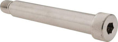 Made in USA - 3/4" Shoulder Diam x 4-1/2" Shoulder Length, 5/8-11 UNC, Hex Socket Shoulder Screw - 300, 18-8 Stainless Steel, Uncoated, 1/2" Head Height x 1" Head Diam - Benchmark Tooling
