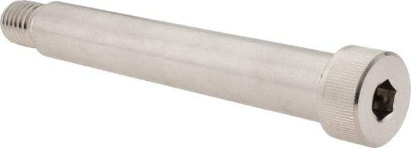 Made in USA - 3/4" Shoulder Diam x 4-3/4" Shoulder Length, 5/8-11 UNC, Hex Socket Shoulder Screw - 300, 18-8 Stainless Steel, Uncoated, 1/2" Head Height x 1" Head Diam - Benchmark Tooling