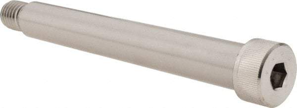 Made in USA - 3/4" Shoulder Diam x 5-1/2" Shoulder Length, 5/8-11 UNC, Hex Socket Shoulder Screw - 300, 18-8 Stainless Steel, Uncoated, 1/2" Head Height x 1" Head Diam - Benchmark Tooling