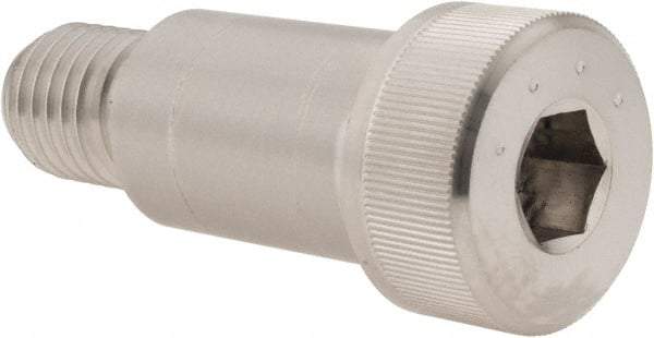 Made in USA - 1" Shoulder Diam x 1-1/2" Shoulder Length, 3/4-10 UNC, Hex Socket Shoulder Screw - 300, 18-8 Stainless Steel, Uncoated, 5/8" Head Height x 1-5/16" Head Diam - Benchmark Tooling
