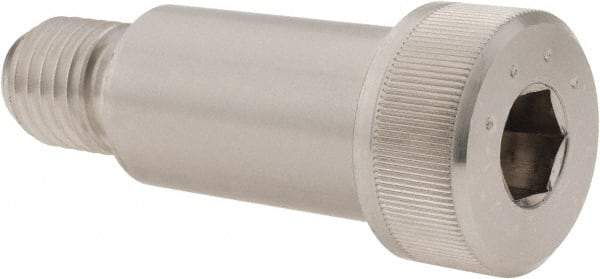 Made in USA - 1" Shoulder Diam x 1-3/4" Shoulder Length, 3/4-10 UNC, Hex Socket Shoulder Screw - 300, 18-8 Stainless Steel, Uncoated, 5/8" Head Height x 1-5/16" Head Diam - Benchmark Tooling