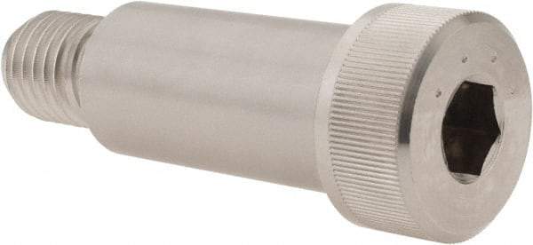 Made in USA - 1" Shoulder Diam x 2" Shoulder Length, 3/4-10 UNC, Hex Socket Shoulder Screw - 300, 18-8 Stainless Steel, Uncoated, 5/8" Head Height x 1-5/16" Head Diam - Benchmark Tooling