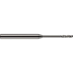 Harvey Tool - 0.1" Diam, 3/4" LOC, 3 Flute Solid Carbide Ball End Mill - Exact Industrial Supply