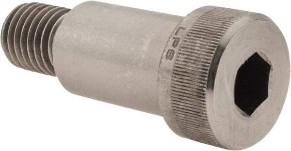 Value Collection - 1" Shoulder Diam x 1-1/2" Shoulder Length, 3/4-10 UNC, Hex Socket Shoulder Screw - 18-8 Stainless Steel, Uncoated, 5/8" Head Height x 1-5/16" Head Diam - Benchmark Tooling