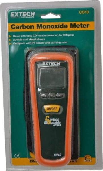 Extech - Audible Alarm, LCD Display, Carbon Monoxide (CO) Meter - Monitors Carbon Monoxide - Benchmark Tooling