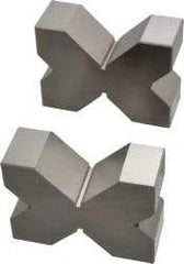 SPI - 3/4 to 2" Capacity, 90° Angle, Cast Iron 4-Way V-Block - 3-3/4" Long x 1-3/8" Wide x 2-3/4" High, Sold as Matched Pair - Benchmark Tooling