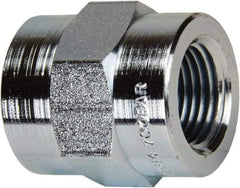 Enerpac - 3/8 NPTF Zinc-Plated Steel Hydraulic Hose Female Coupler - 10,000 psi - Benchmark Tooling