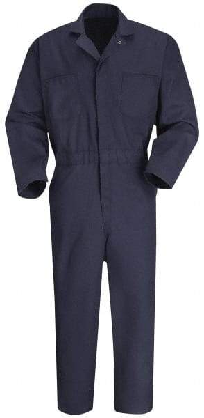 VF Imagewear - Size 38 Regular, Navy Blue, Zipper, General Purpose Coverall - 38" Chest, Cotton, Polyester, 7 Pockets - Benchmark Tooling