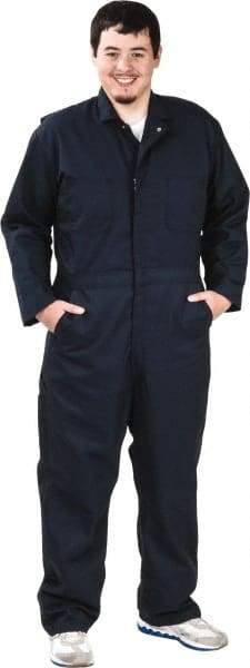 VF Imagewear - Size 46 Regular, Navy Blue, Zipper, General Purpose Coverall - 46" Chest, Cotton, Polyester, 7 Pockets - Benchmark Tooling