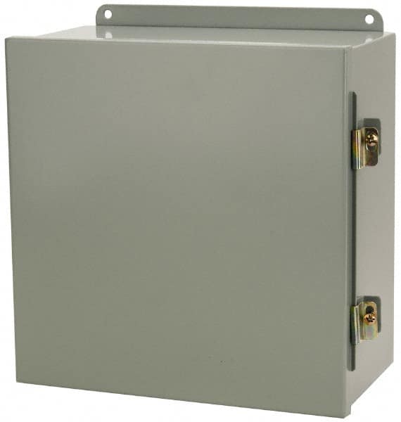 Cooper B-Line - Steel Standard Enclosure Hinge Flat Cover - NEMA 12, 13, 12" Wide x 12" High x 6" Deep, Dirt-tight & Dust-tight - Benchmark Tooling