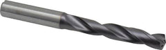 Kennametal - 27/64" 140° Solid Carbide Jobber Drill - TiAlN Finish, Right Hand Cut, Spiral Flute, Straight Shank, 118mm OAL, Standard Point - Benchmark Tooling