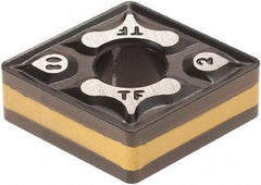 Iscar - CNMG432 TF Grade IC8350 Carbide Turning Insert - TiCN/Al2O3/TiN Finish, 80° Diamond, 1/2" Inscr Circle, 3/16" Thick, 1/32" Corner Radius - Benchmark Tooling