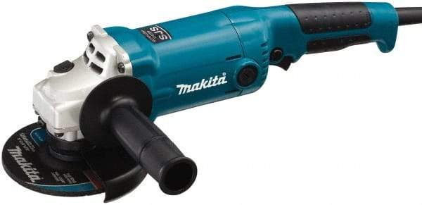 Makita - 5" Wheel Diam, 11,000 RPM, Corded Angle & Disc Grinder - 5/8-11 Spindle, 120 Volts, 10.5 Amps - Benchmark Tooling