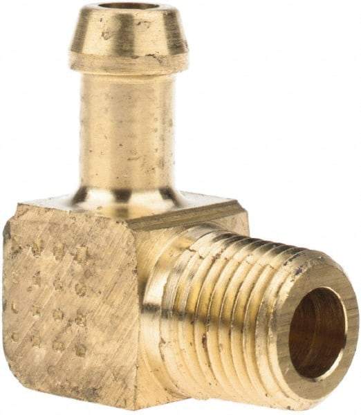 Eaton - 1/8 Barbed Thread 90° Male Elbow - Brass - Benchmark Tooling