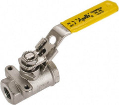 Apollo - 1/4" Pipe, Standard Port, Stainless Steel Standard Ball Valve - 2 Piece, NPT Ends, Locking Lever Handle, 600 WOG, 150 WSP - Benchmark Tooling