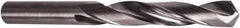 Precision Twist Drill - 1/2" 118° Solid Carbide Jobber Drill - Bright Finish, Right Hand Cut, Parabolic Flute, Straight Shank, 4-3/4" OAL, Faceted Point - Benchmark Tooling