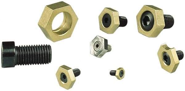 Mitee-Bite - 1-3/16", Brass, Hex Clamp Washer - 1/2" Overall Height - Benchmark Tooling