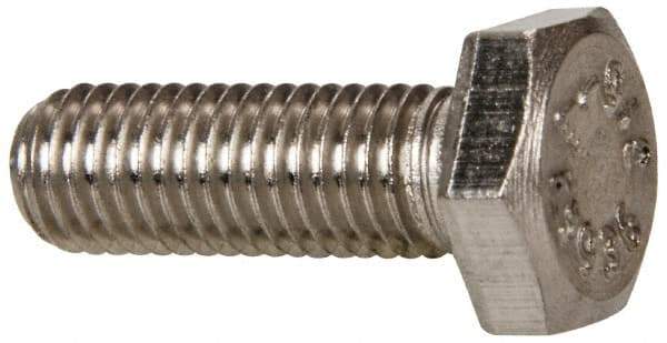 Value Collection - 1/4-28 UNF, 3/4" Length Under Head Hex Head Cap Screw - Fully Threaded, Grade 316 Stainless Steel, Uncoated, 7/16" Hex - Benchmark Tooling