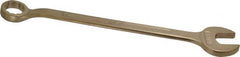 Ampco - 1-1/4" 12 Point Offset Combination Wrench - 15° Offset Angle, 19-1/2" OAL, Aluminum Bronze, Plain Finish - Benchmark Tooling