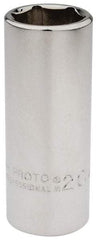 Proto - 3/8" Drive, Deep Hand Socket - 6 Points, 2-3/4" OAL, Chrome Finish - Benchmark Tooling