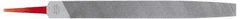 Simonds File - 14" Long, Smooth Cut, Flat American-Pattern File - Double Cut, Tang - Benchmark Tooling