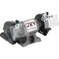 Jet - 6" Wheel Diam x 3/4" Wheel Width, 1/2 hp Grinder - 1/2" Arbor Hole Diam, 1 Phase, 3,450 Max RPM, 115 Volts - Benchmark Tooling